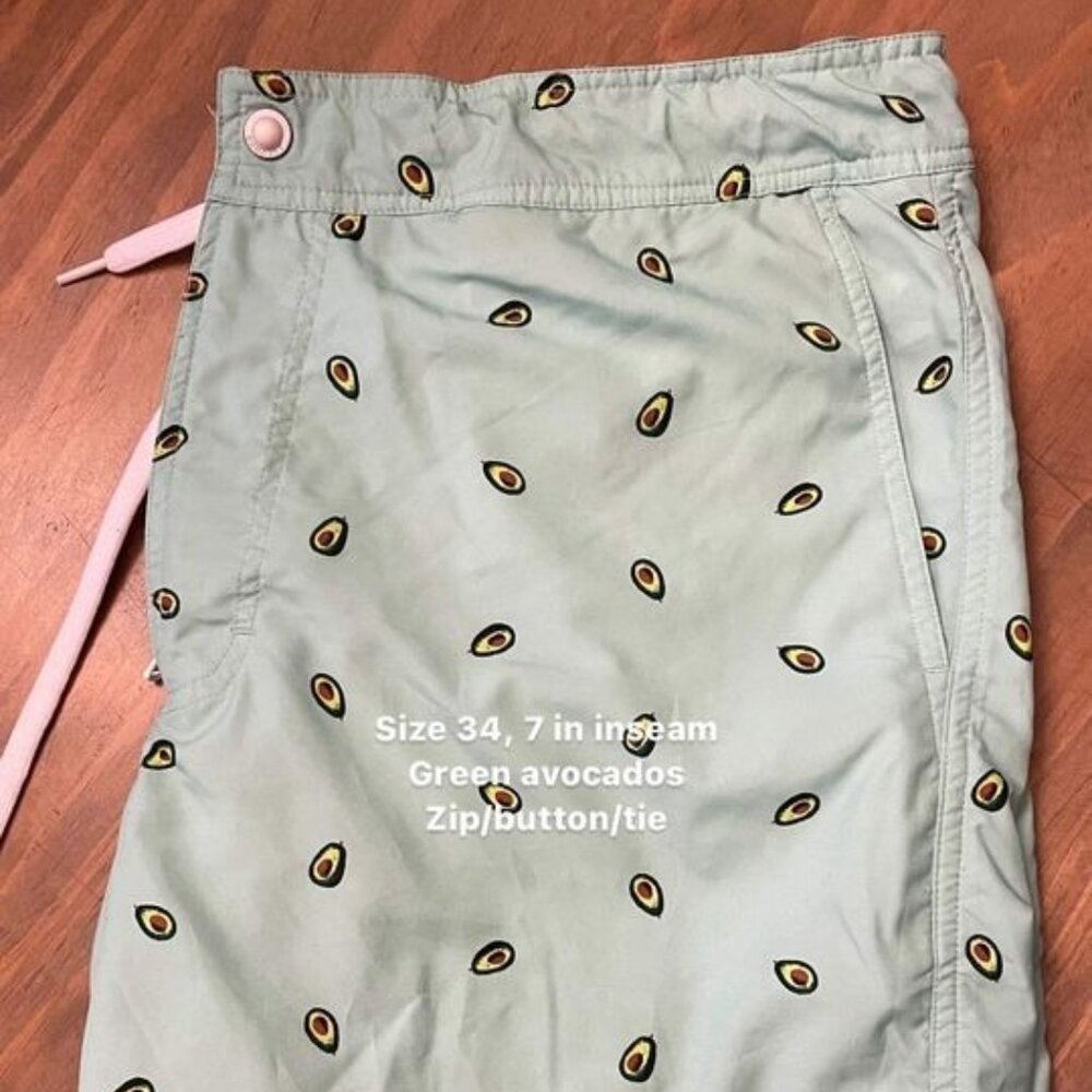 Men's Bonobos Bathing Suit - Green Avocados